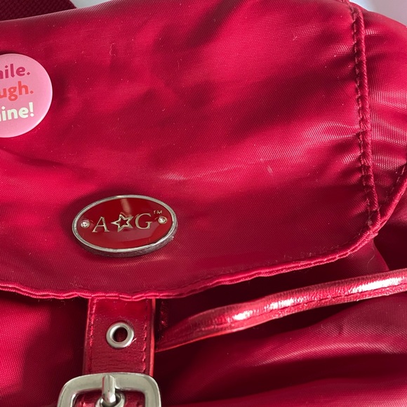 American Girl Red Drawstring Mini Backpack Purse - Picture 6 of 6